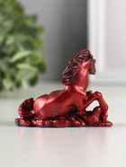 Фигурка гипс «Лошадь лежит», 8×6×3 см, окисленная медь - фото 119110095