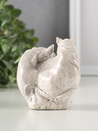 Фигурка гипс «Пара лошадей», 8×6×7 см, под камень