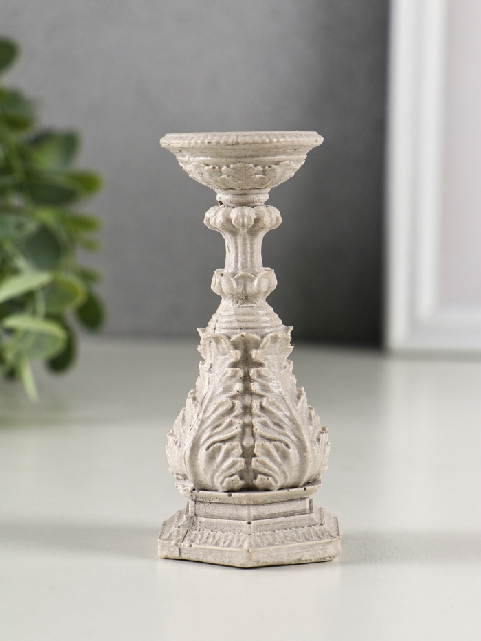 Подсвечник на 1 свечу «Антик», гипс, 10 см, под камень - Фото 1