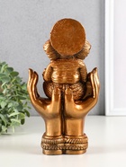 Фигура гипс «Ганеша в руках», 21 см, под бронзу - фото 58043706