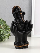 Фигура гипс «Ганеша в руках», 22 см, чёрный - фото 58043709