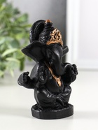 Фигурка гипс «Ганеша», 9×8 см, чёрный - фото 58043713