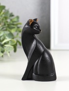 Фигурка гипс «Кошка геометрия», 11×6 см, чёрный - фото 58043719