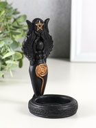 Подсвечник на 1 свечу «Богиня Викка», гипс,12×7 см, чёрный - Фото 2