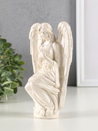 Фигурка гипс «Ангел Равена», 16×9 см, перламутр - фото 809244434