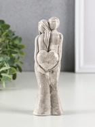 Фигурка гипс «Пара сердце», 14×4.5 см, под камень - фото 14934114