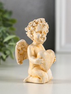 Фигурка гипс «Ангел с сердцем», 6×8×5 см, под позолоту - фото 809244504