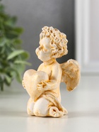 Фигурка гипс «Ангел с сердцем», 6×8×5 см, под позолоту - фото 809244506