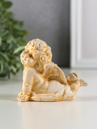 Фигурка гипс «Ангел на животе лежит», 6×8 см, под позолоту - фото 58043813