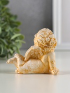 Фигурка гипс «Ангел на животе лежит», 6×8 см, под позолоту - фото 58043814