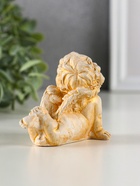 Фигурка гипс «Ангел на животе лежит», 6×8 см, под позолоту - фото 58043815