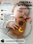 Мягкая игрушка - грелка «Капибара с уточкой», с вишнёвыми косточками, 18 см - фото 117423605
