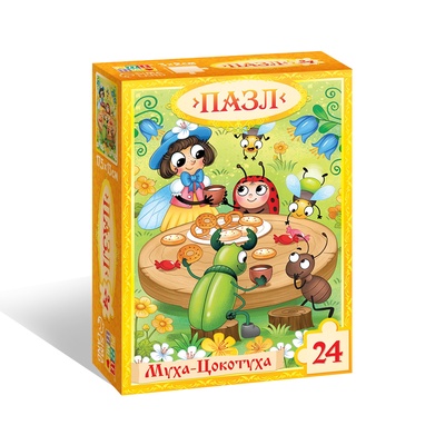 Пазл «Муха - Цокотуха», Корней Чуковский, 24 детали