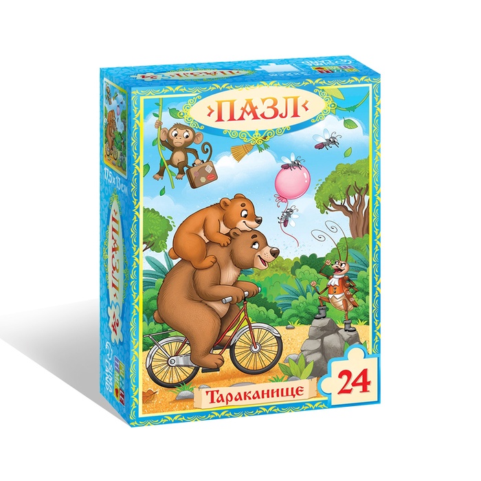 Пазл «Тараканище», Корней Чуковский, 24 детали - Фото 1