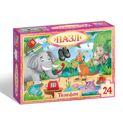 Пазл «Телефон», Корней Чуковский, 24 детали