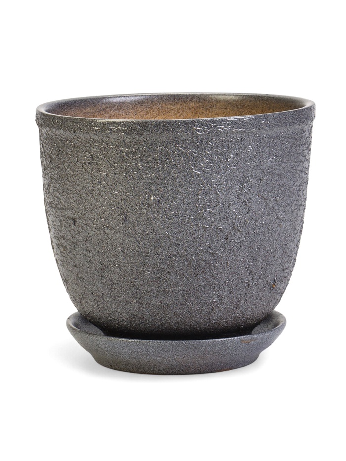 Горшок для цветов «Шагрень», 1.8 л, d=16 см, h=16 см, керамический, с поддоном