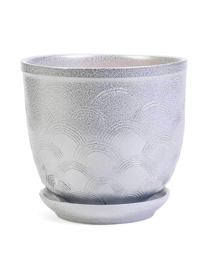 Горшок для цветов «Узор», 1.8 л, d=16 см, h=16 см, керамический, с поддоном - Фото 1