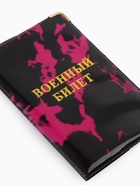 УЦЕНКА Обложка для военного билета, чёрная/розовая - Фото 3