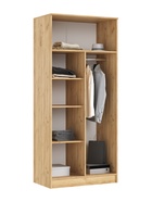 Шкаф прямой двухстворчатый «МИФ», 900×520×2016 мм, цвет дуб белёный/венге - Фото 2