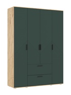 Шкаф прямой четырёхстворчатый «Сильвия», 1600×510×2236 мм, цвет браш мени грин/дуб крафт - Фото 3