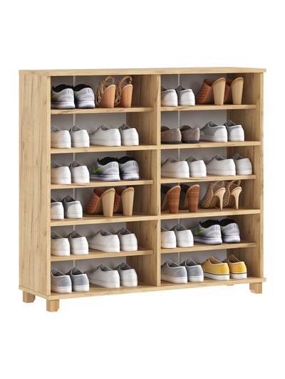 Обувница «Ирис», 1000×300×950 мм, цвет браш мени грин/дуб крафт