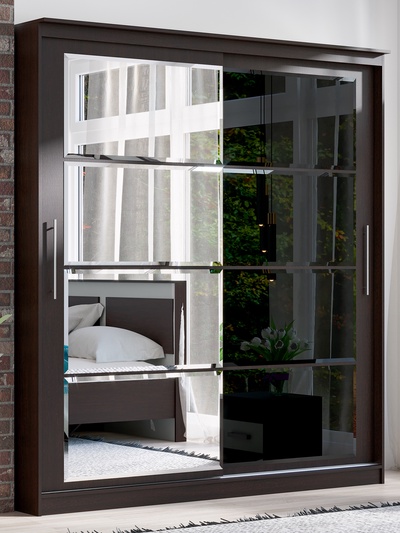 Шкаф – купе «Элегант 7», 2000×650×2200 мм, цвет венге