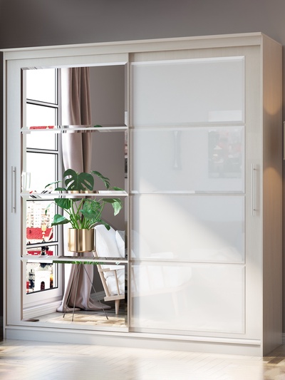 Шкаф – купе «Элегант 7», 2000×650×2200 мм, цвет сандал светлый