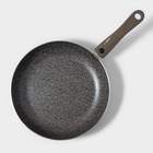 Сковорода Onyx, d=28 см, съёмная ручка, стеклянная крышка, антипригарное покрытие, алюминий, серая - Фото 4
