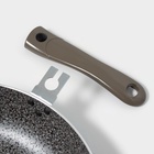 Сковорода Onyx, d=28 см, съёмная ручка, стеклянная крышка, антипригарное покрытие, алюминий, серая - Фото 6