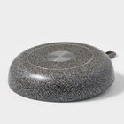 Сковорода Onyx, d=28 см, съёмная ручка, стеклянная крышка, антипригарное покрытие, алюминий, серая - Фото 8