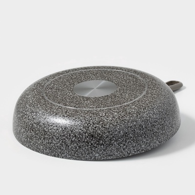 Сковорода Onyx, d=28 см, съёмная ручка, стеклянная крышка, антипригарное покрытие, алюминий, серая
