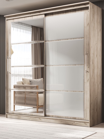 Шкаф – купе «Элегант 7», 2000×650×2200 мм, цвет дуб крафт серый