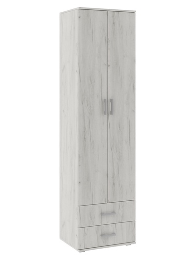 Шкаф бельевой «Ева», 600×450×2236 мм, цвет дуб крафт белый