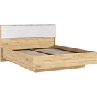 Кровать двуспальная парящая «Сильвия», с ортопедическим основанием, 1600×2000 мм, цвет браш вайт/дуб крафт - Фото 2