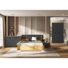 Кровать двуспальная парящая «Сильвия», с ортопедическим основанием, 1600×2000 мм, цвет браш графит/дуб крафт - Фото 3