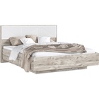 Кровать двуспальная парящая «Сильвия», с подъёмным механизмом, 1600×2000 мм, цвет браш графит/дуб юкон - Фото 1