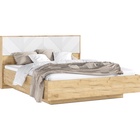 Кровать двуспальная парящая «Ирис», с ортопедическим основанием, 1600×2000 мм, цвет браш вайт/дуб крафт - Фото 1