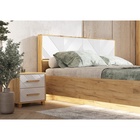 Кровать двуспальная парящая «Ирис», с ортопедическим основанием, 1600×2000 мм, цвет браш вайт/дуб крафт - Фото 5