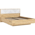 Кровать двуспальная парящая «Ирис», с подъёмным механизмом 1600×2000 мм, цвет браш вайт/дуб крафт - Фото 2