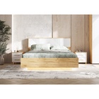 Кровать двуспальная парящая «Ирис», с подъёмным механизмом 1600×2000 мм, цвет браш вайт/дуб крафт - Фото 4