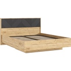 Кровать двуспальная парящая «Ирис», с подъёмным механизмом 1600×2000 мм, цвет браш графит/дуб крафт - Фото 2