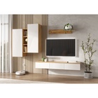 Полка косметическая «Флэш», 1502×350×220 мм, цвет браш вайт/дуб крафт - Фото 3