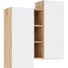 Шкаф подвесной в гостиную «Флэш», 1000×350×1156 мм, цвет браш вайт/дуб крафт 10932009