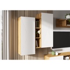 Шкаф подвесной в гостиную «Флэш», 1000×350×1156 мм, цвет браш вайт/дуб крафт 10932009