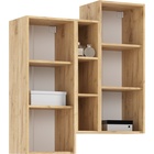 Шкаф подвесной в гостиную «Флэш», 1000×350×1156 мм, цвет браш графит/дуб крафт 10932011