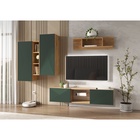 Шкаф подвесной в гостиную «Флэш», 1000×350×1156 мм, цвет браш мени грин/дуб крафт 10932012