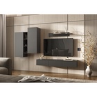 Полка косметическая «Оскар», 1502×350×220 мм, цвет графит софт/графит - фото 14922506