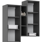 Шкаф подвесной в гостиную «Оскар», 1000×350×1156 мм, цвет графит софт/графит - Фото 2