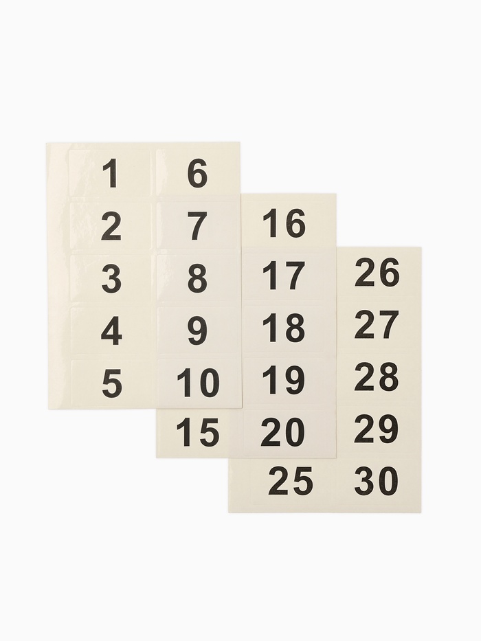 Ценники наклейки для нумерации «Цифры от 1 до 150», самоклеящиеся, 150 штук, бежевый - Фото 1