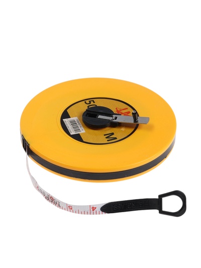 УЦЕНКА Рулетка геодезическая ТУНДРА, фиберглассовая лента, закрытый корпус, 50 м × 13 мм